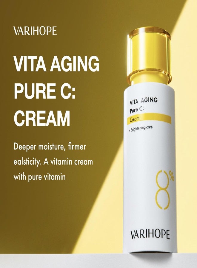 VARIHOPE Vita-Aging Pure C Cream – Vitamin C Face Cream for Deep Hydration, Elasticity & Uneven Tone, Korean Skin Care with Pure Vitamin C for Smooth, Radiant, Healthy-Looking Skin | 1.35 fl oz - Image 2